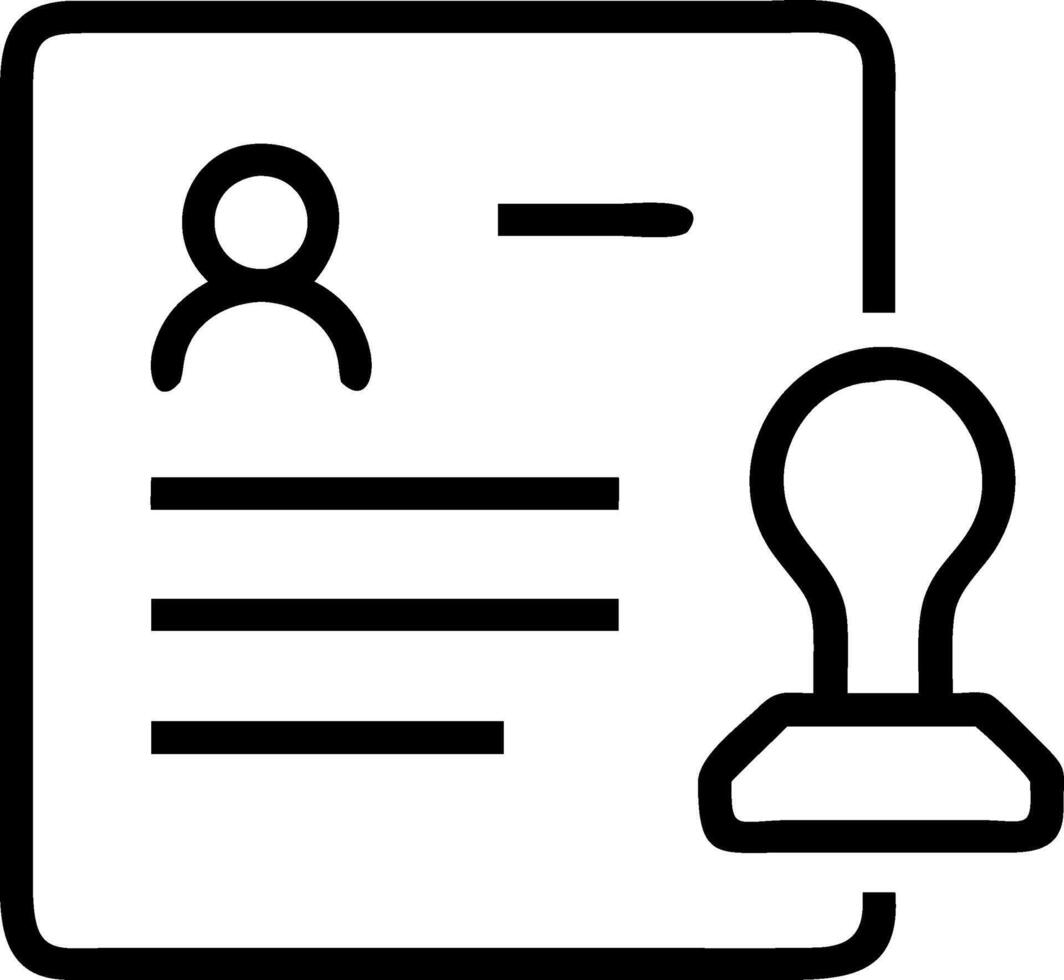 Business Permit Icon for Legal Authorization and Compliance Process vector
