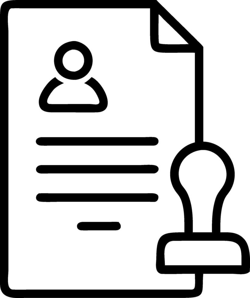 Business Permit Icon for Legal Documentation and Authorization vector