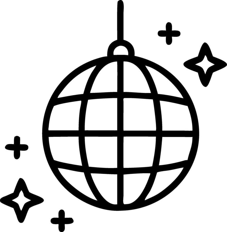 Disco-Ball Icon for Dance Parties, Nightlife, and Event Celebrations vector