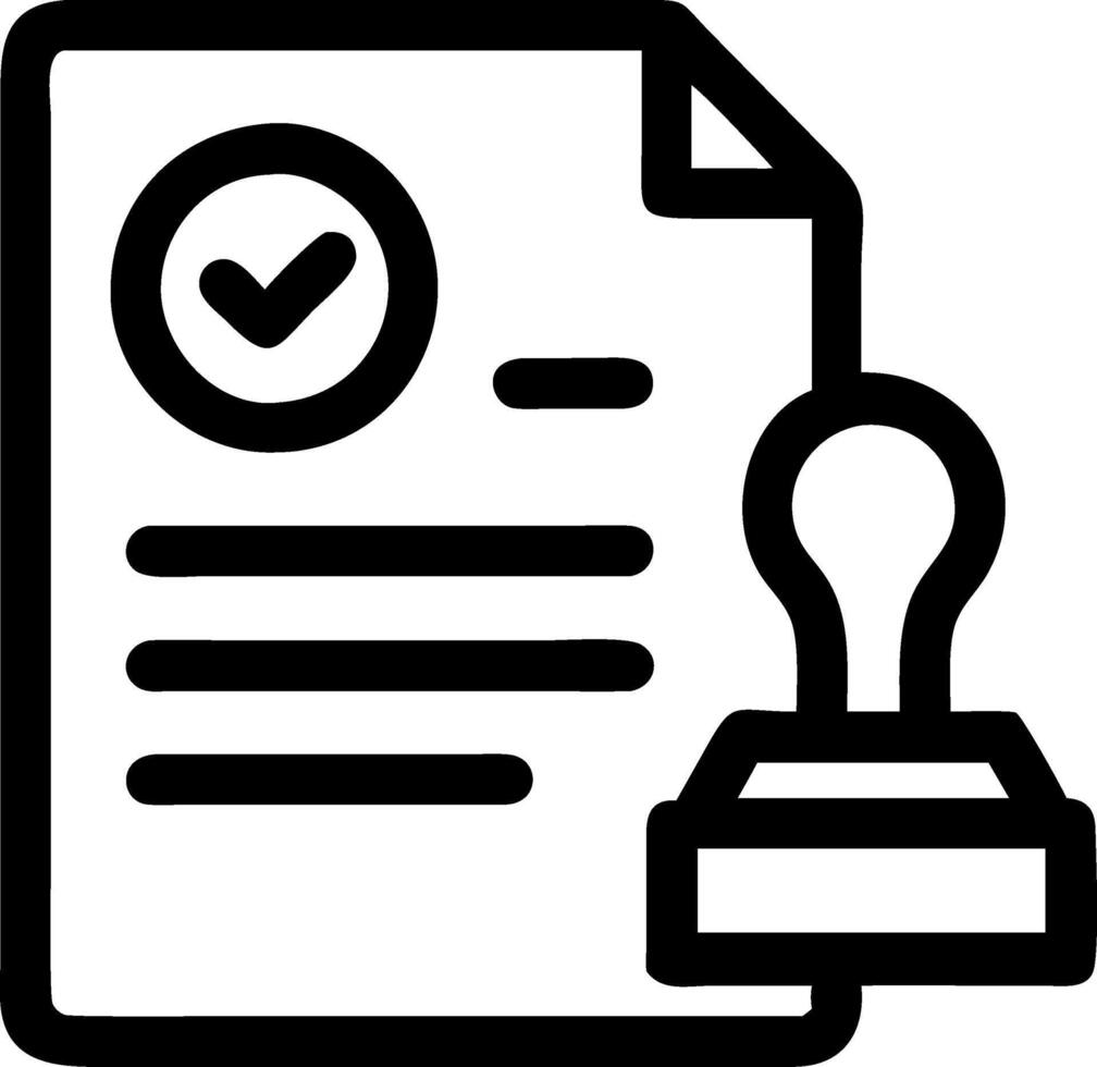 Business Permit Icon for Legal Licensing and Documentation vector