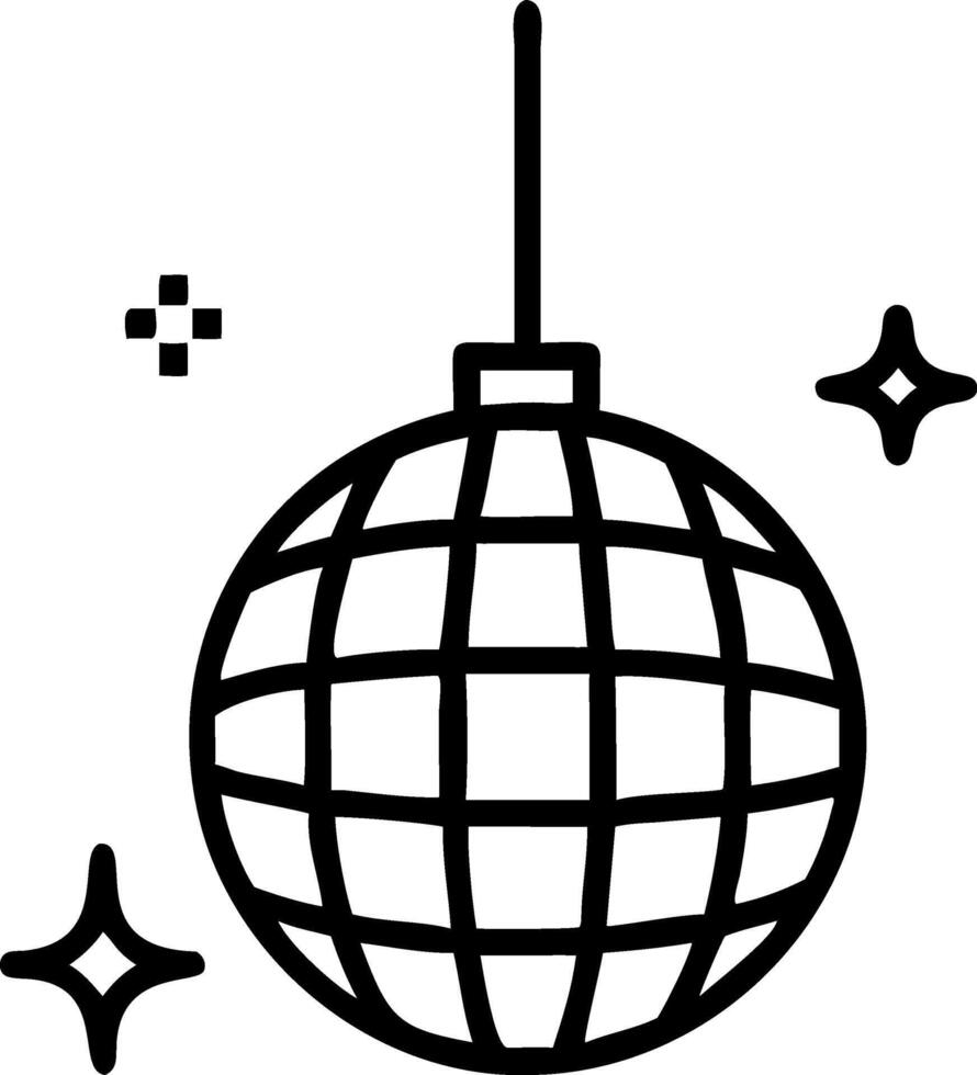 Disco Ball Icon for Nightlife, Dance Parties, and Event Celebrations vector