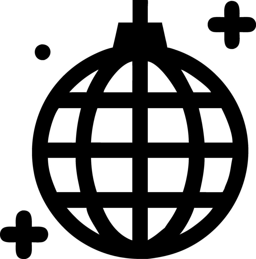 Disco-Ball Icon for Dance Parties, Clubs, and Event Celebrations vector