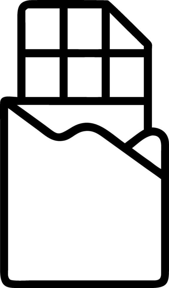 Chocolate Bar Icon for Sweet Treats, Desserts, and Snacks vector