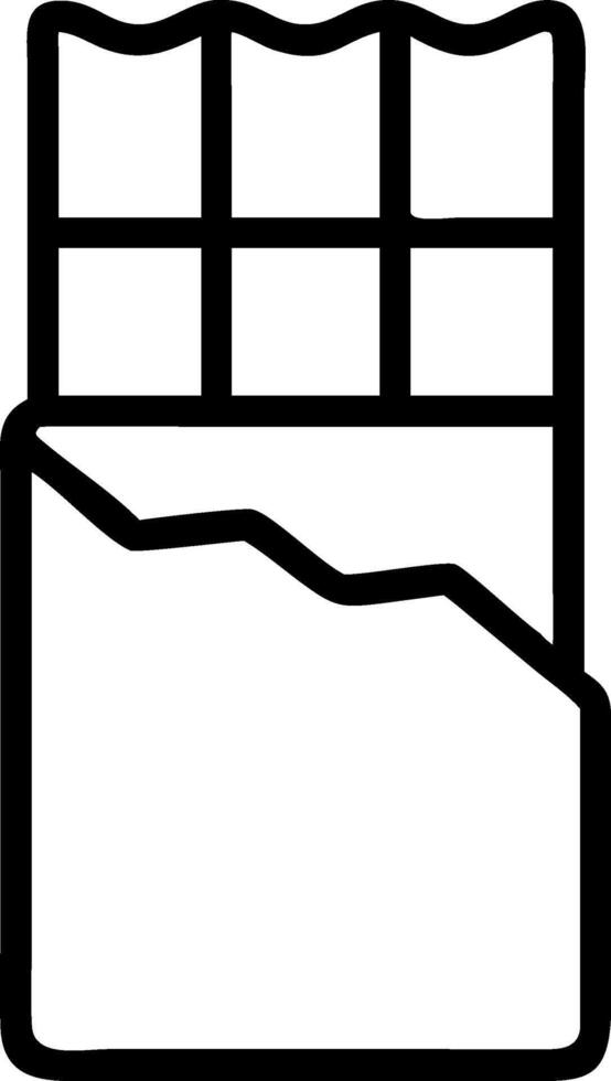 Chocolate Bar Icon for Sweets, Desserts, and Snack Lovers vector
