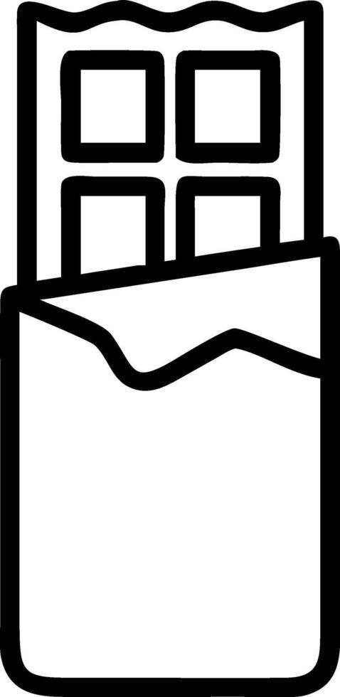 Chocolate Bar Icon for Snacks, Desserts, and Sweet Indulgence vector