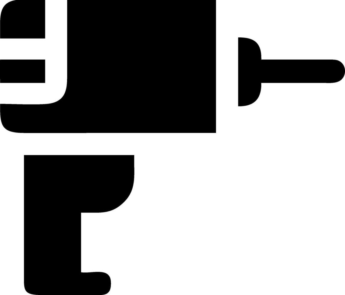 Drill Icon for Construction, Repair, and DIY Tool Applications vector