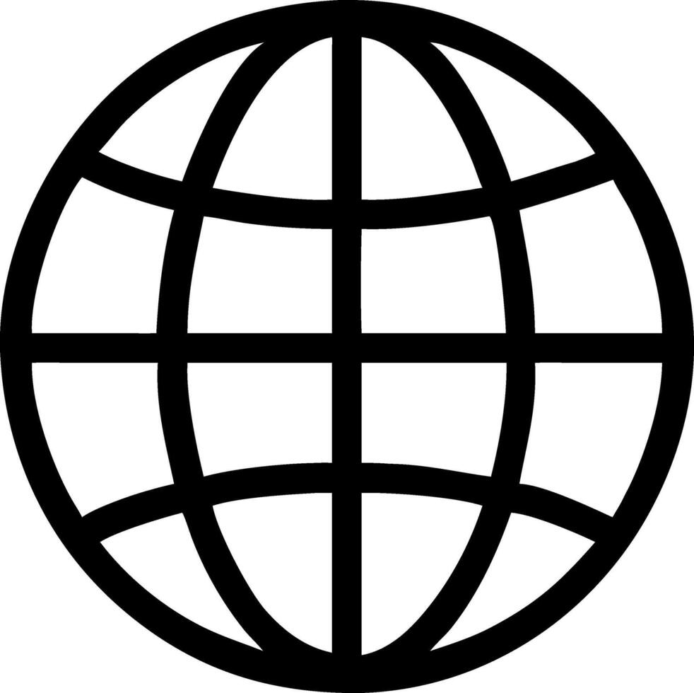 Interactive World Icon for Global Connectivity and International Travel vector