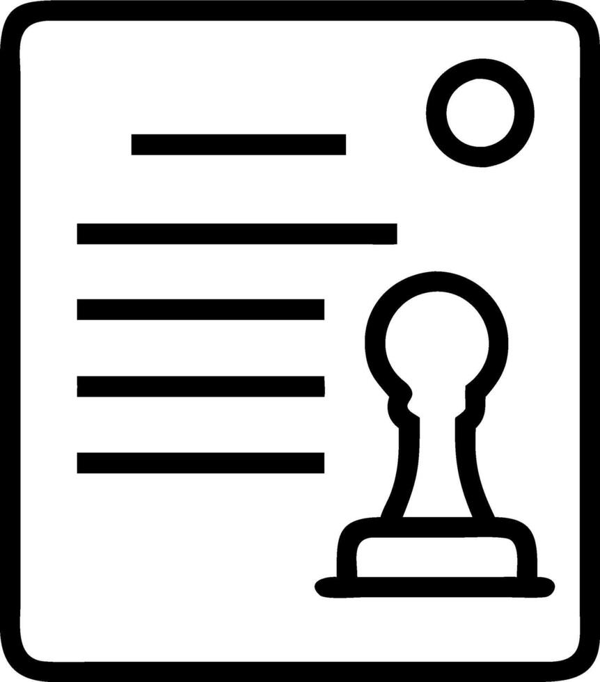Business Permit Icon for Licensing, Compliance, and Authorization vector