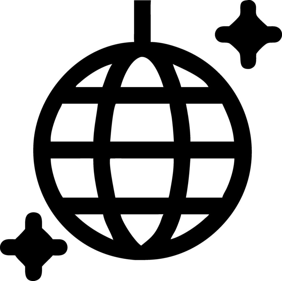 Disco Ball Icon for Parties, Dance Events, and Nightlife Entertainment vector