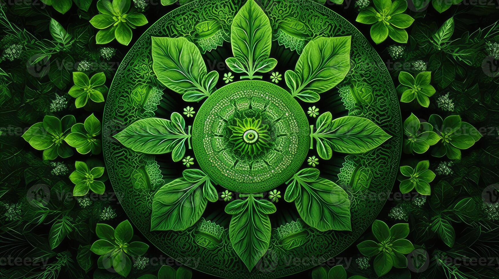 emerald green mandala photo