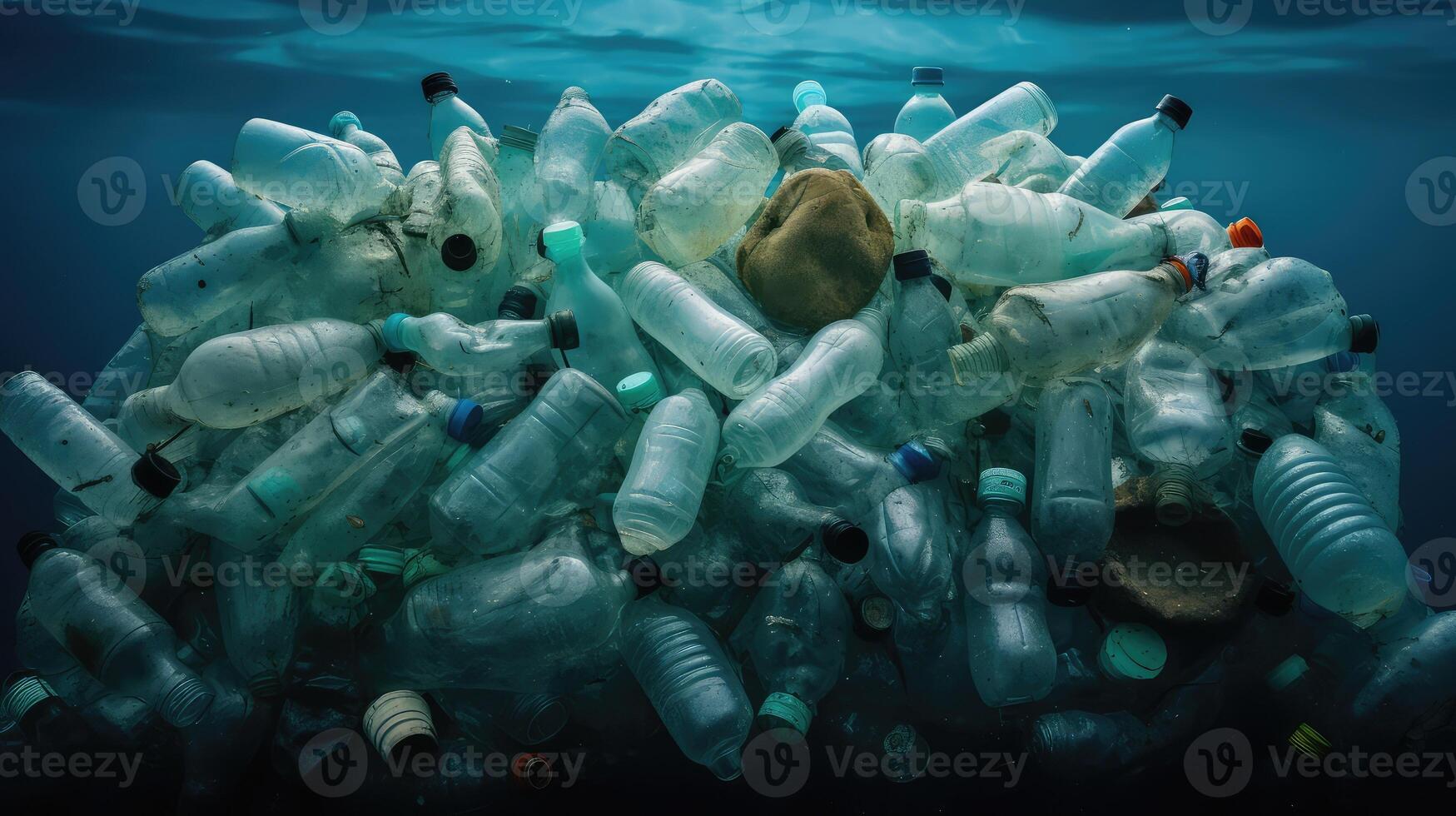 waste empty water bottle photo