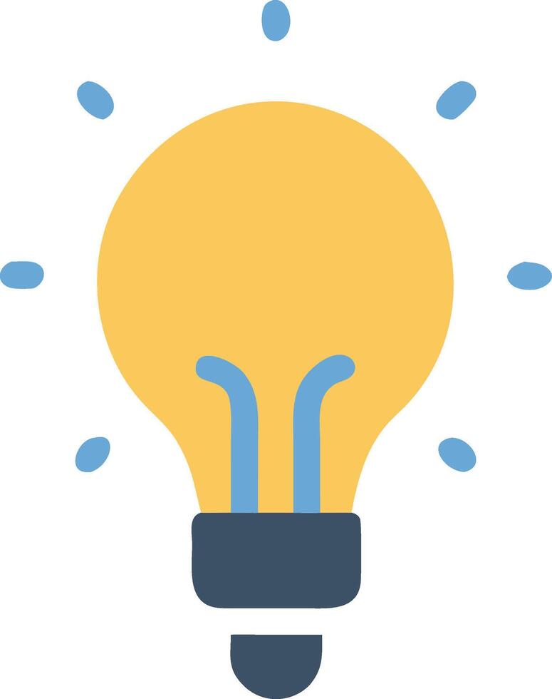 Inspiring Light Bulb Idea Icon for Innovation and Creative Thinking vector