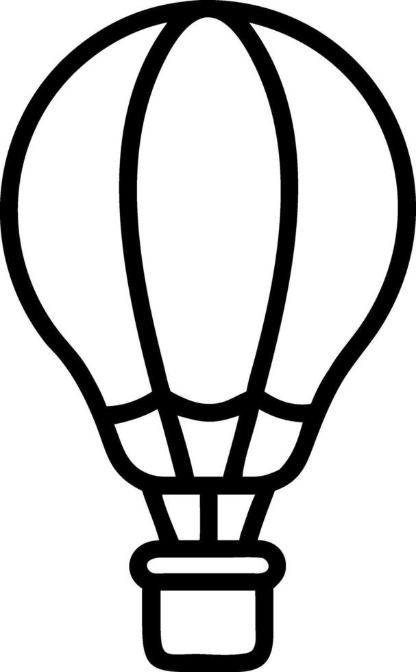 Vibrant Hot Air Balloon Icon for Scenic Travel and Adventure vector