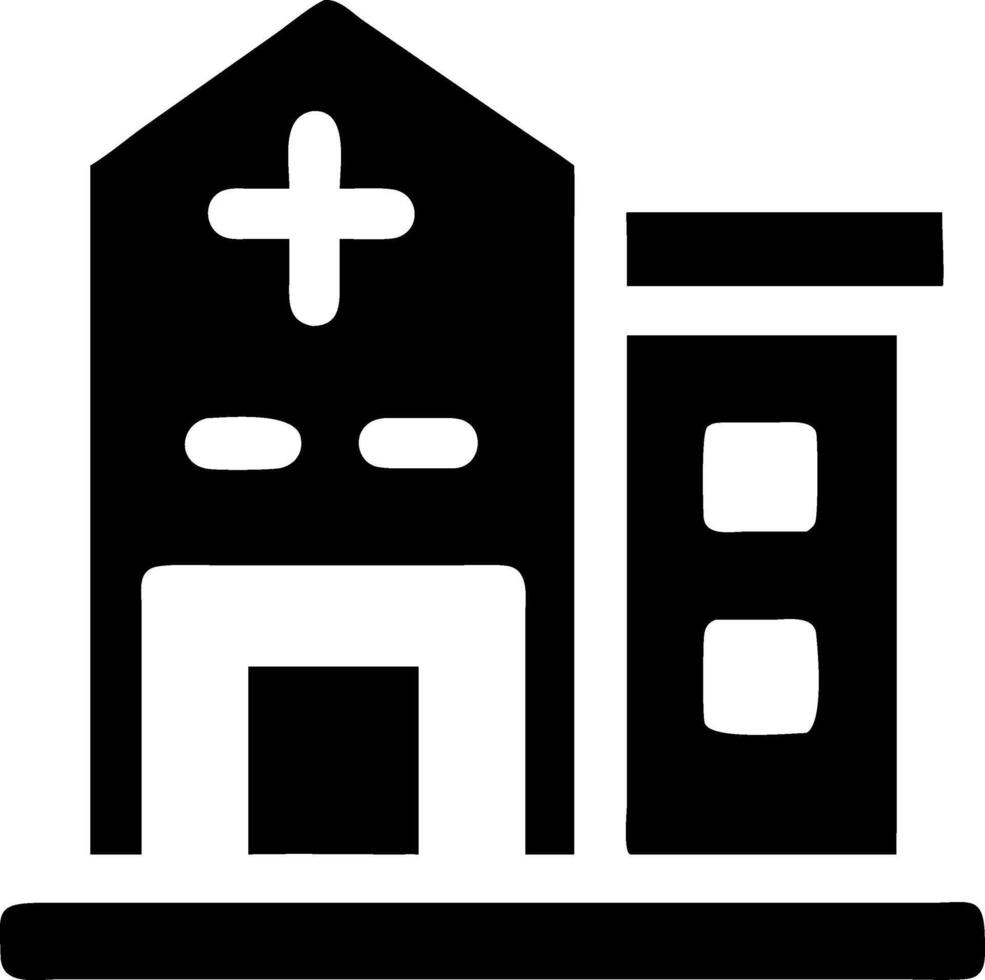 Hospital Property Icon for Medical Facilities, Health Services, and Treatment vector