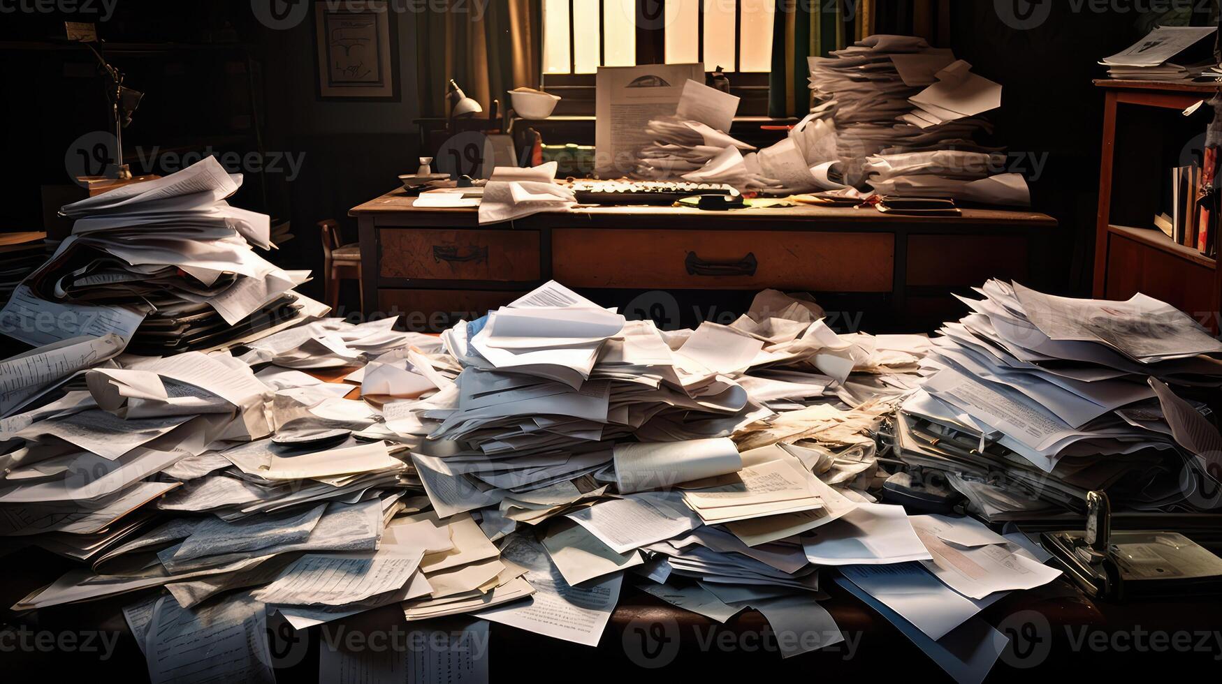 notes papers on a table photo