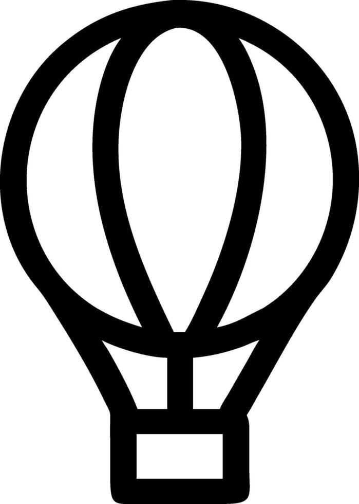 Colorful Hot Air Balloon Icon for Adventure, Travel, and Scenic Views vector