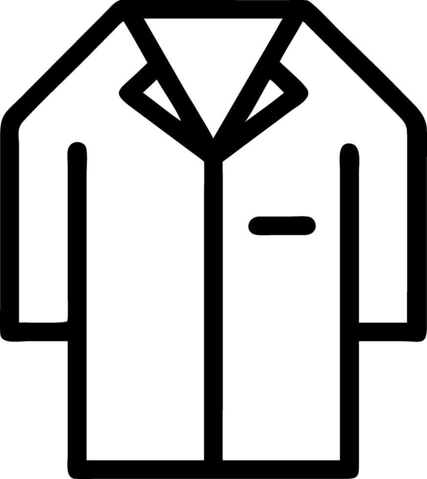 Professional Lab Coat Icon for Scientists and Medical Professionals vector