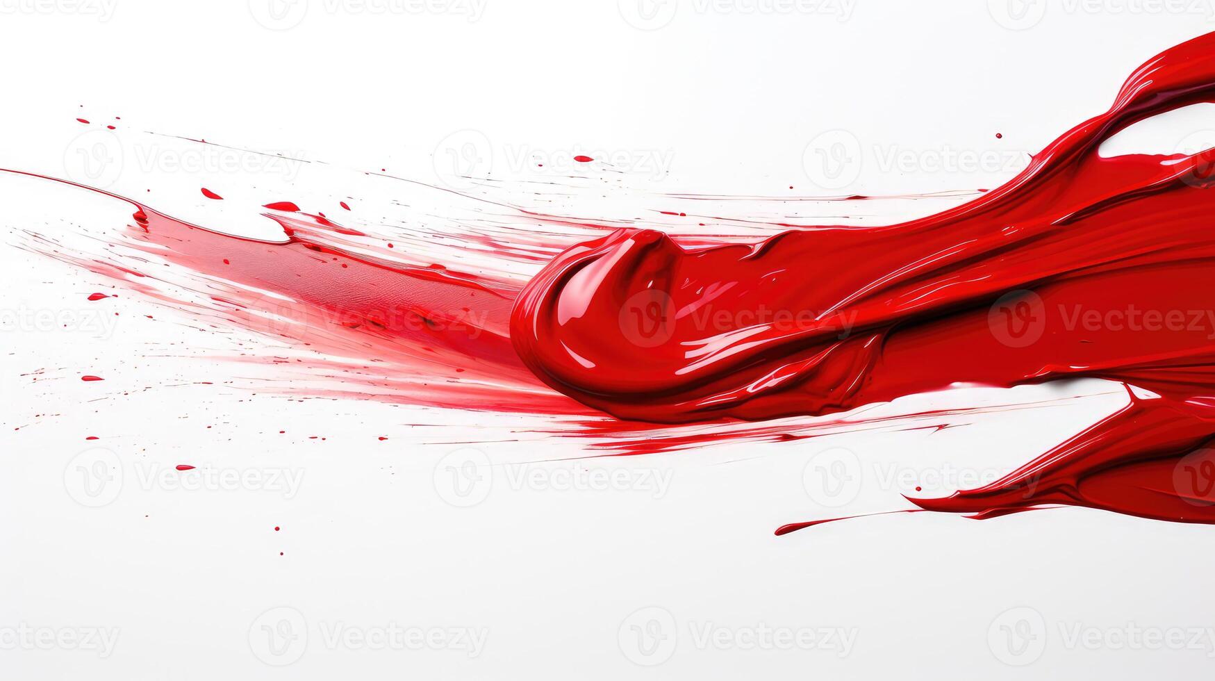 deliberate red paint brush strokes photo