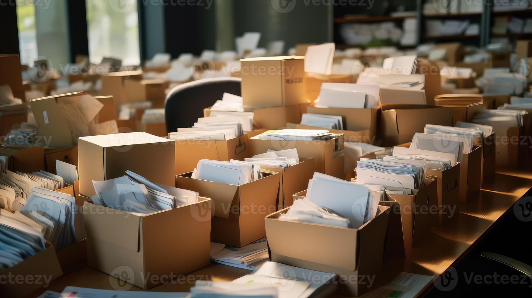 organization office boxes photo