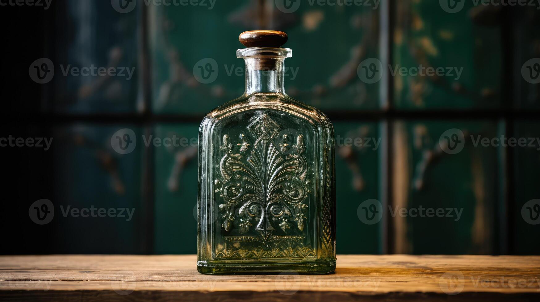 glass oil bottle photo