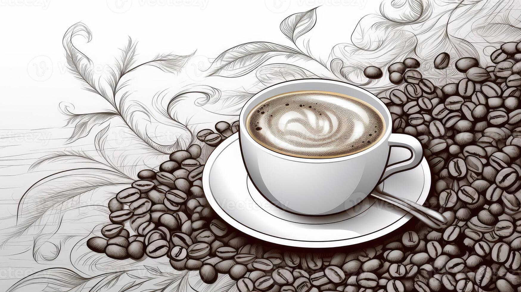 beans coffee coloring book photo