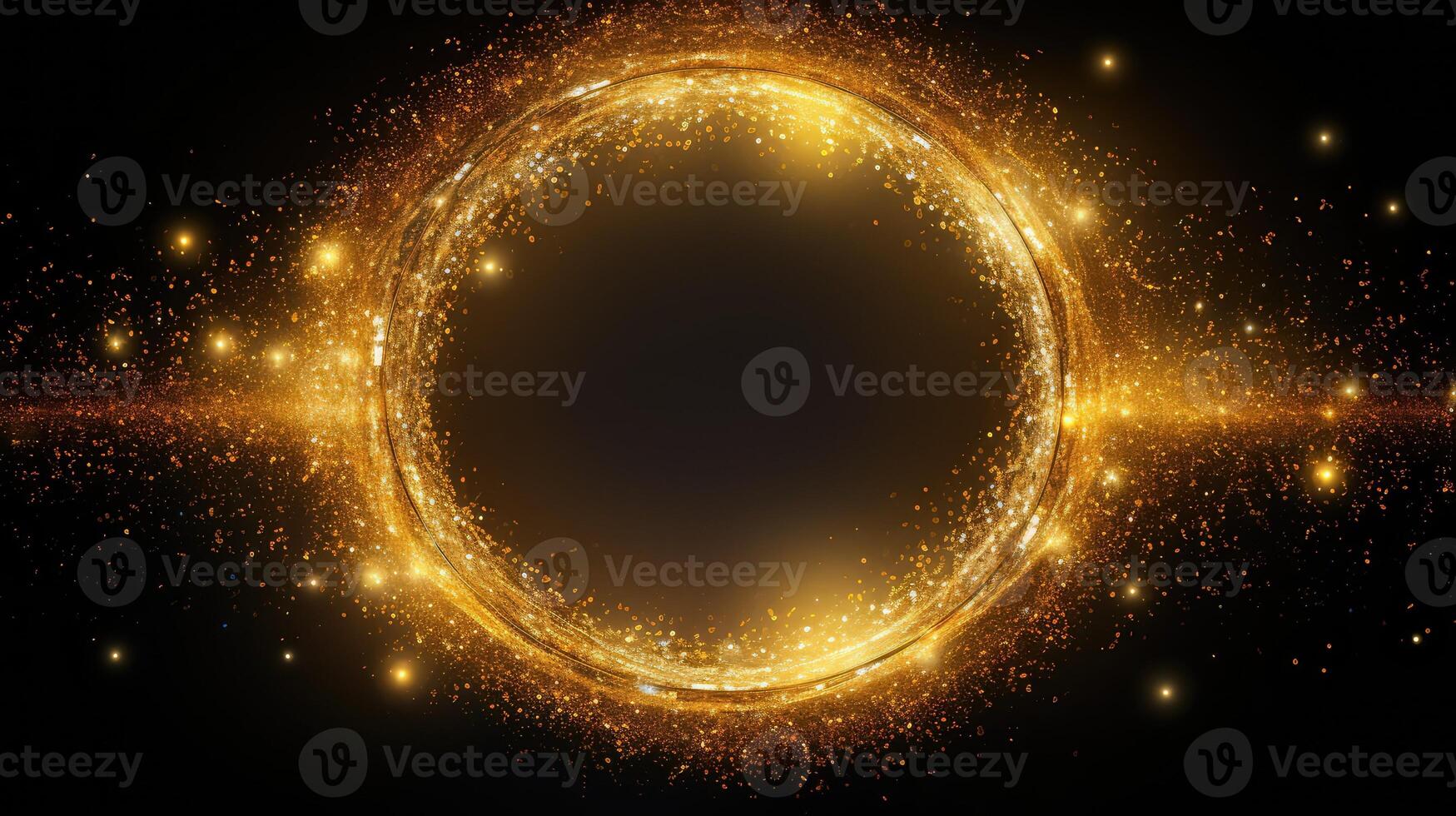 elegant transparent gold glitter circle photo