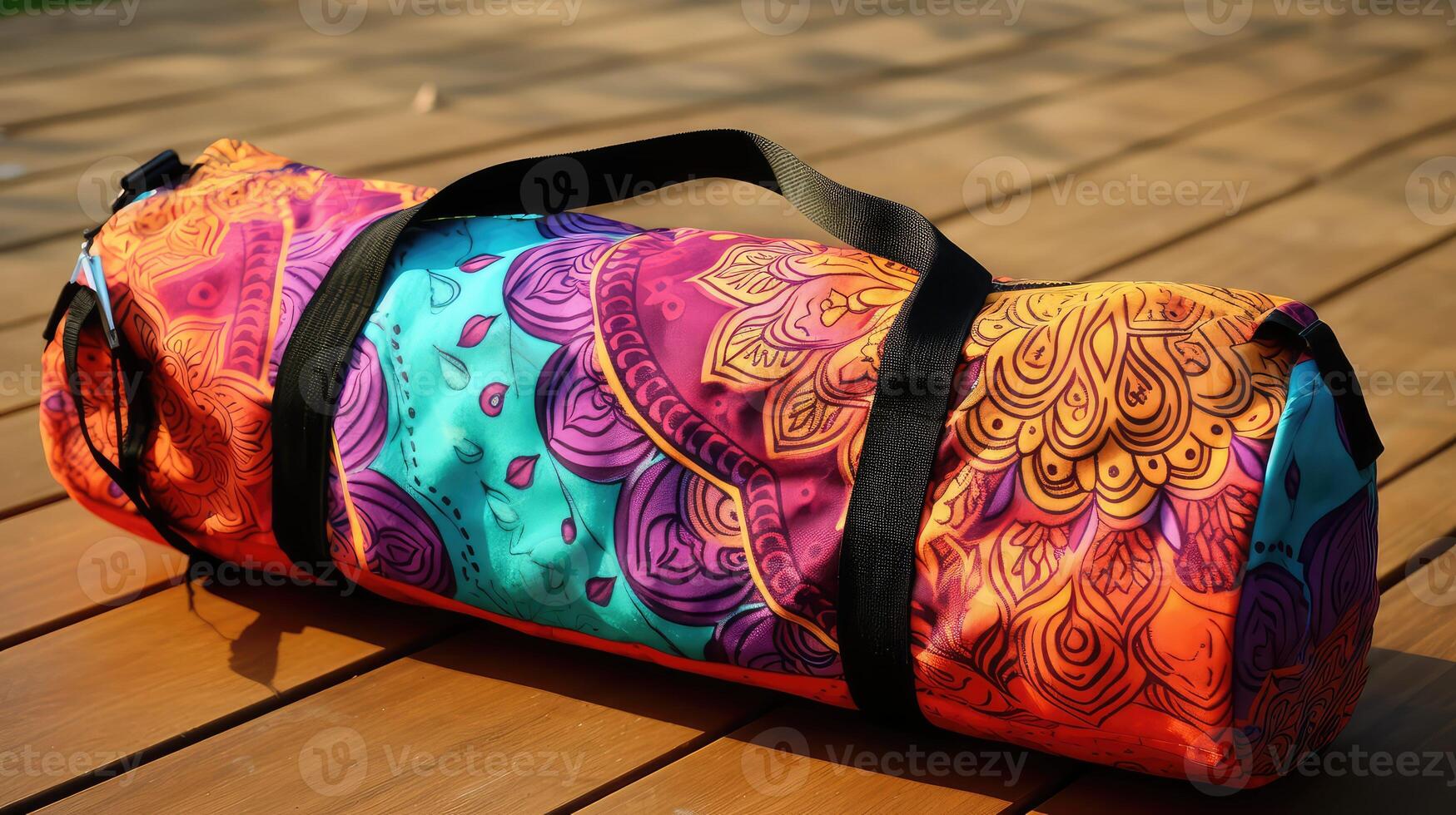 colorful yoga mat bag photo