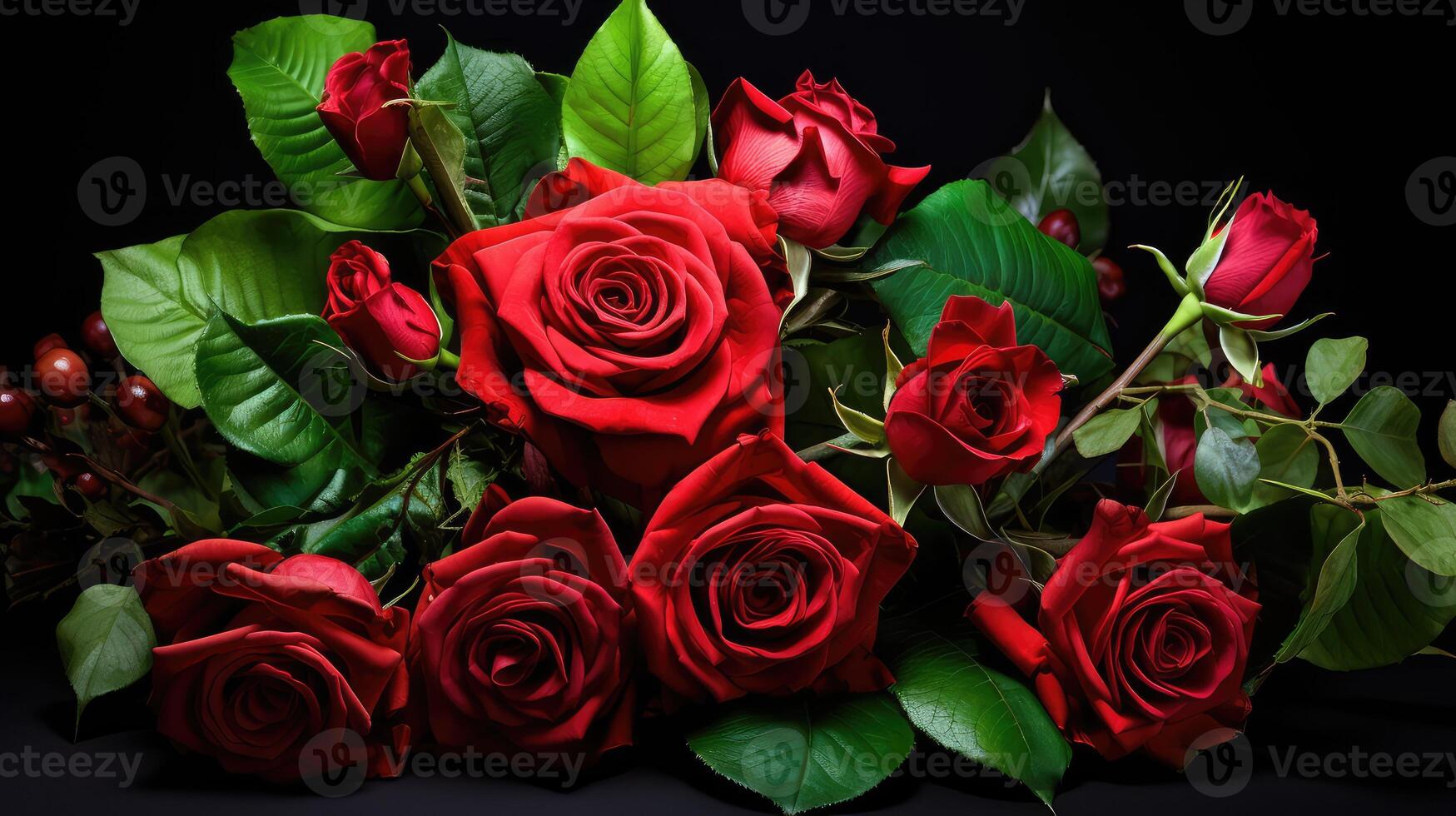 green rose leaves photo