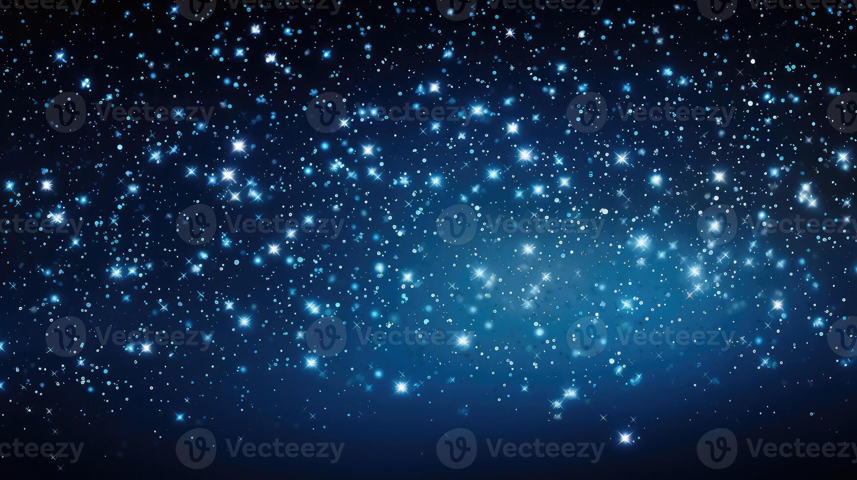 shimmering blue background with stars photo
