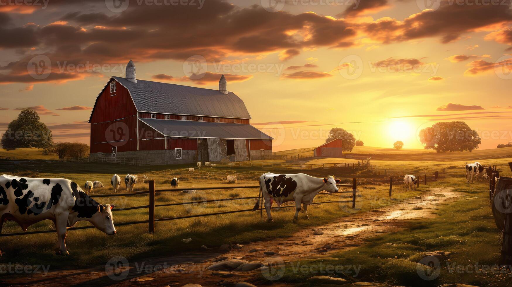 cows wooden barn background photo
