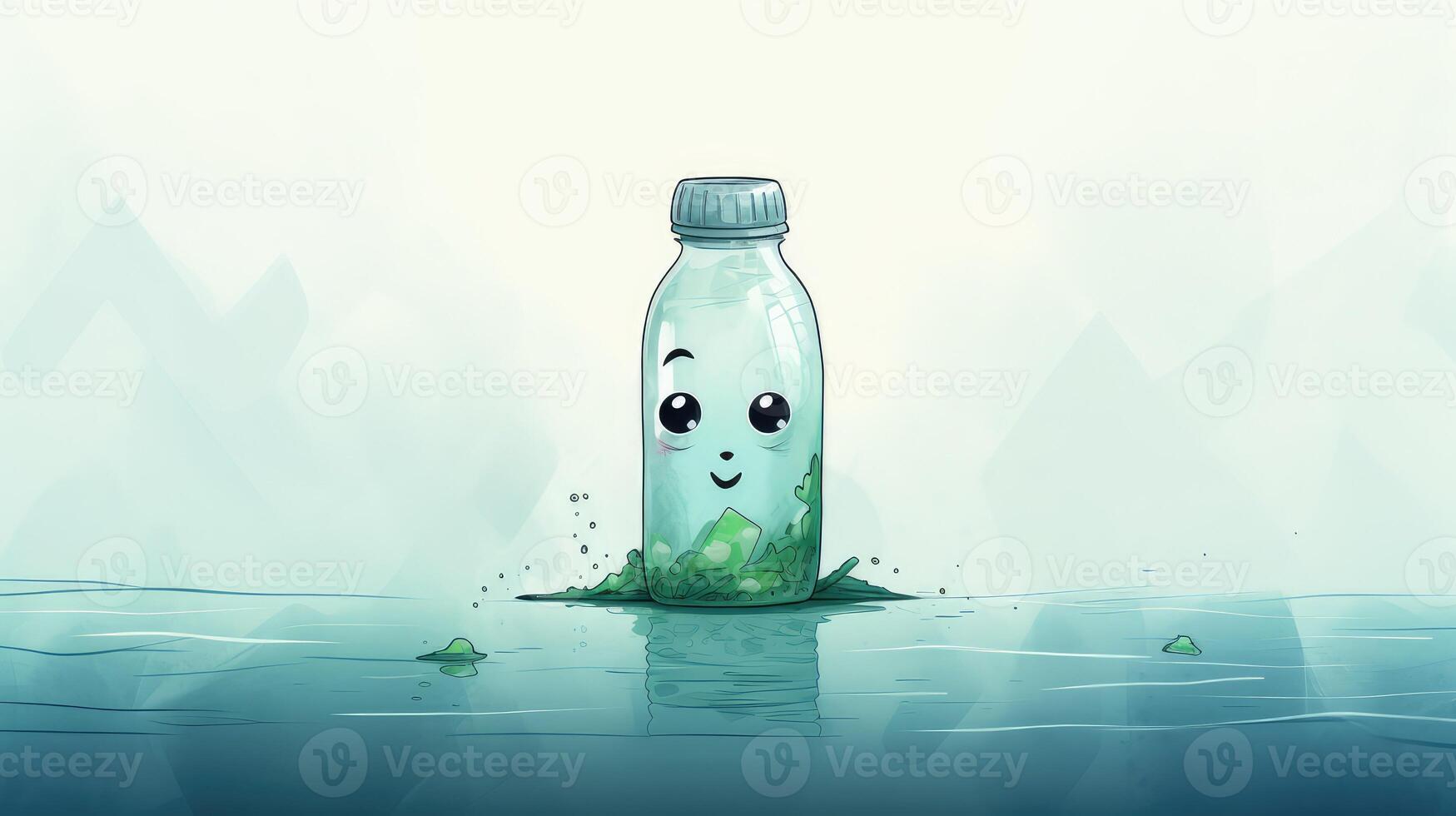 hand plastic bottle illustration photo