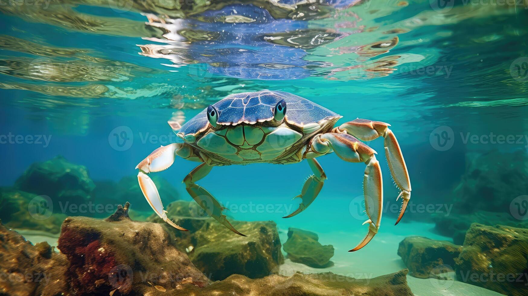 submerged blue crab photo