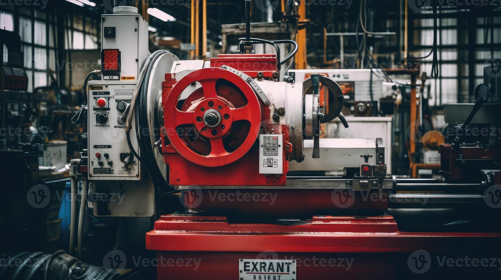 warning red and white caution photo