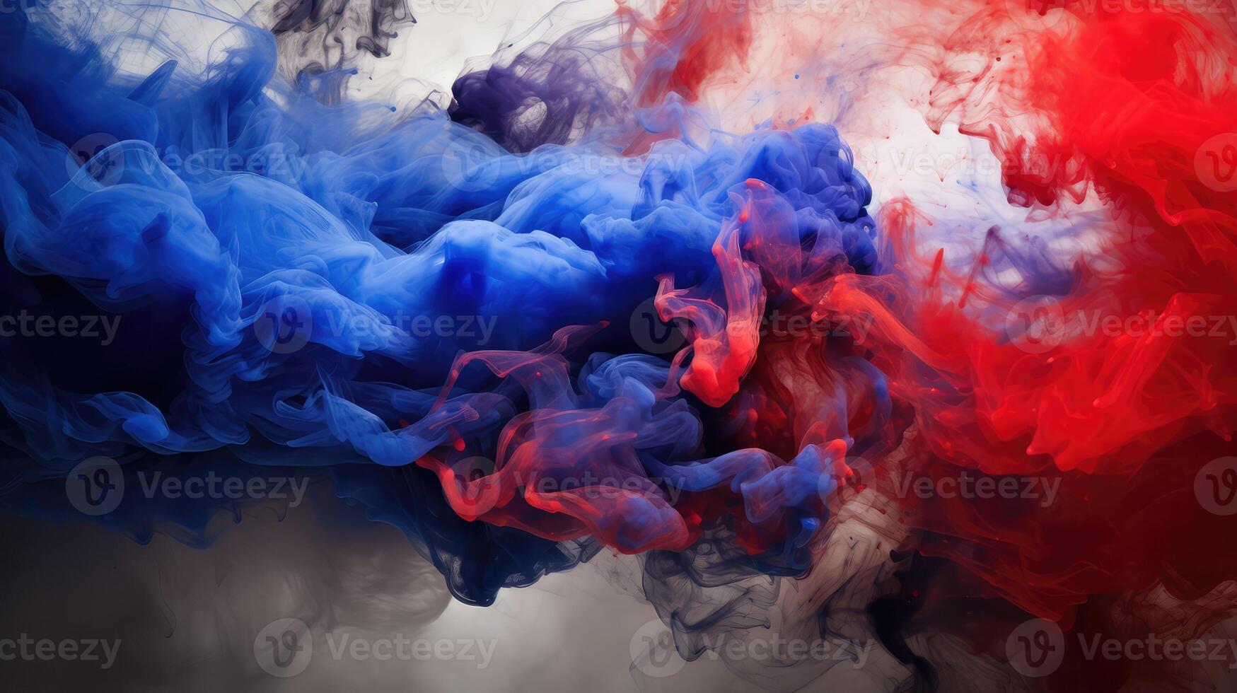 grenade red white and blue smoke photo