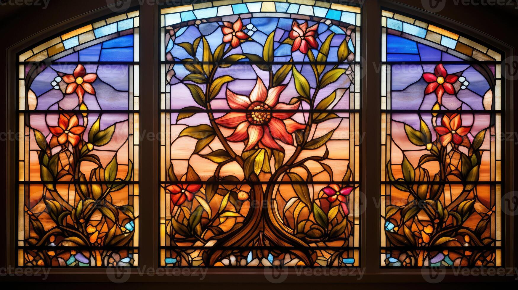 window synagogue stained glass photo