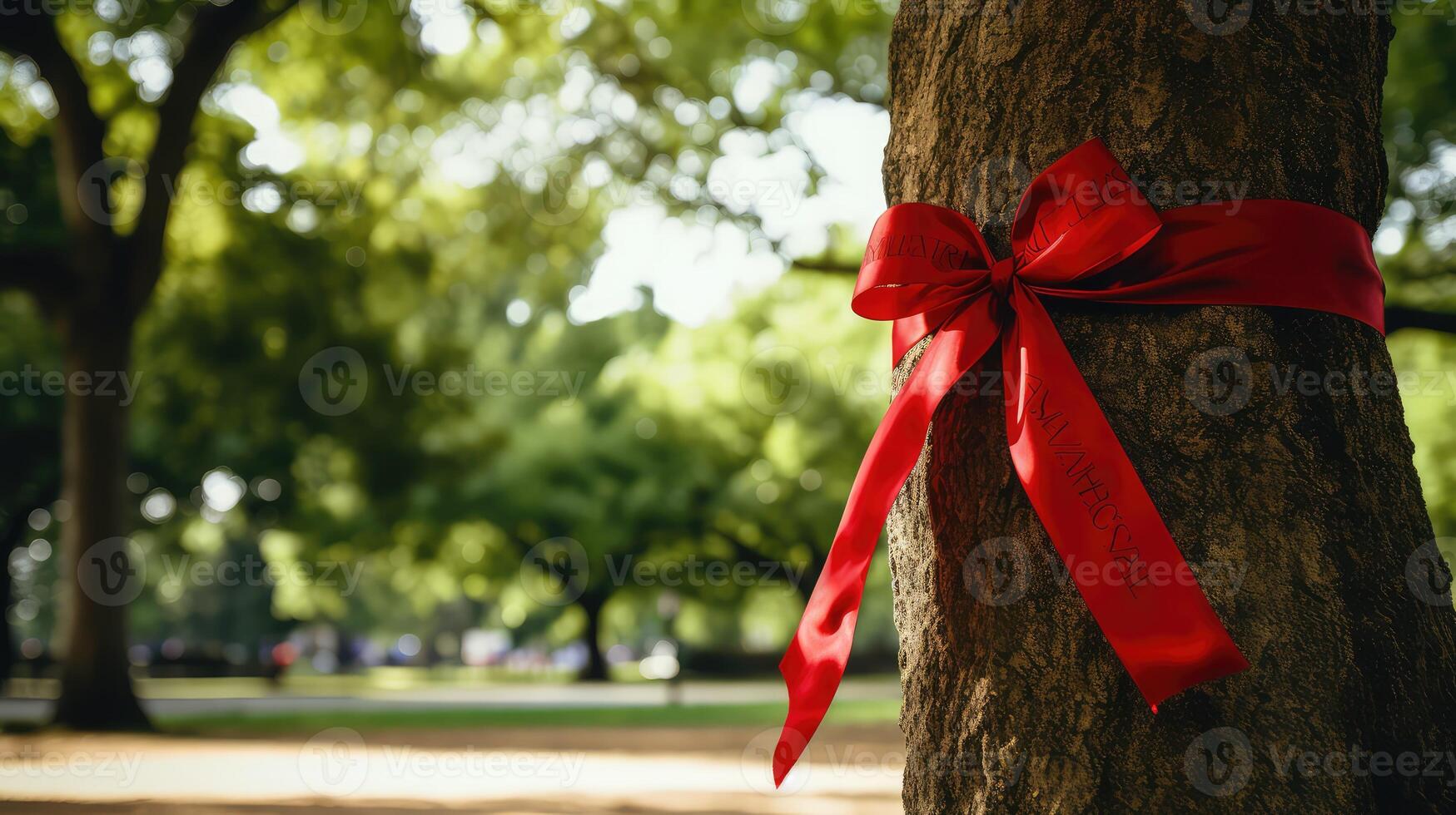park red ribbon hiv photo