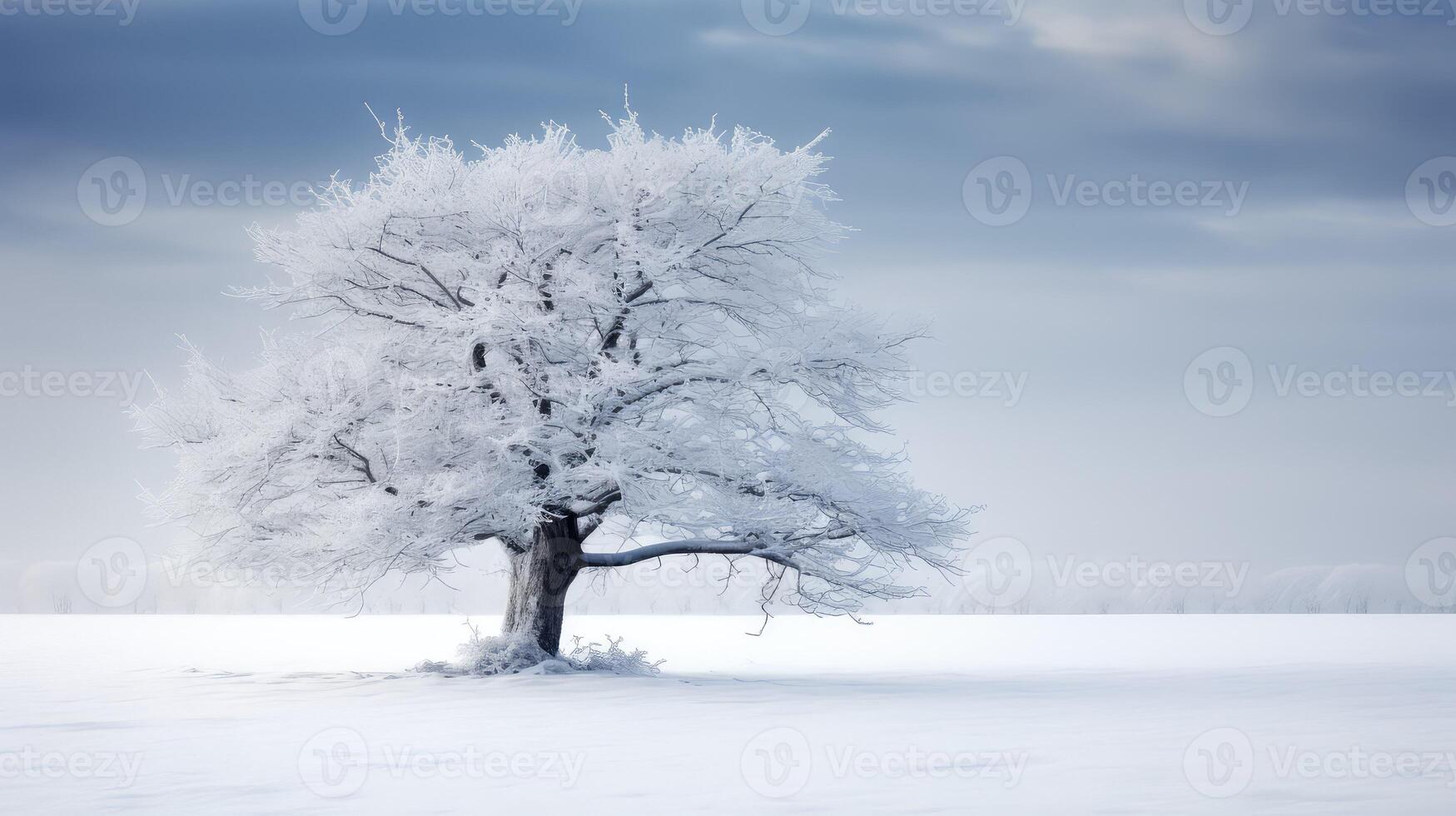 landscape snowy tree photo