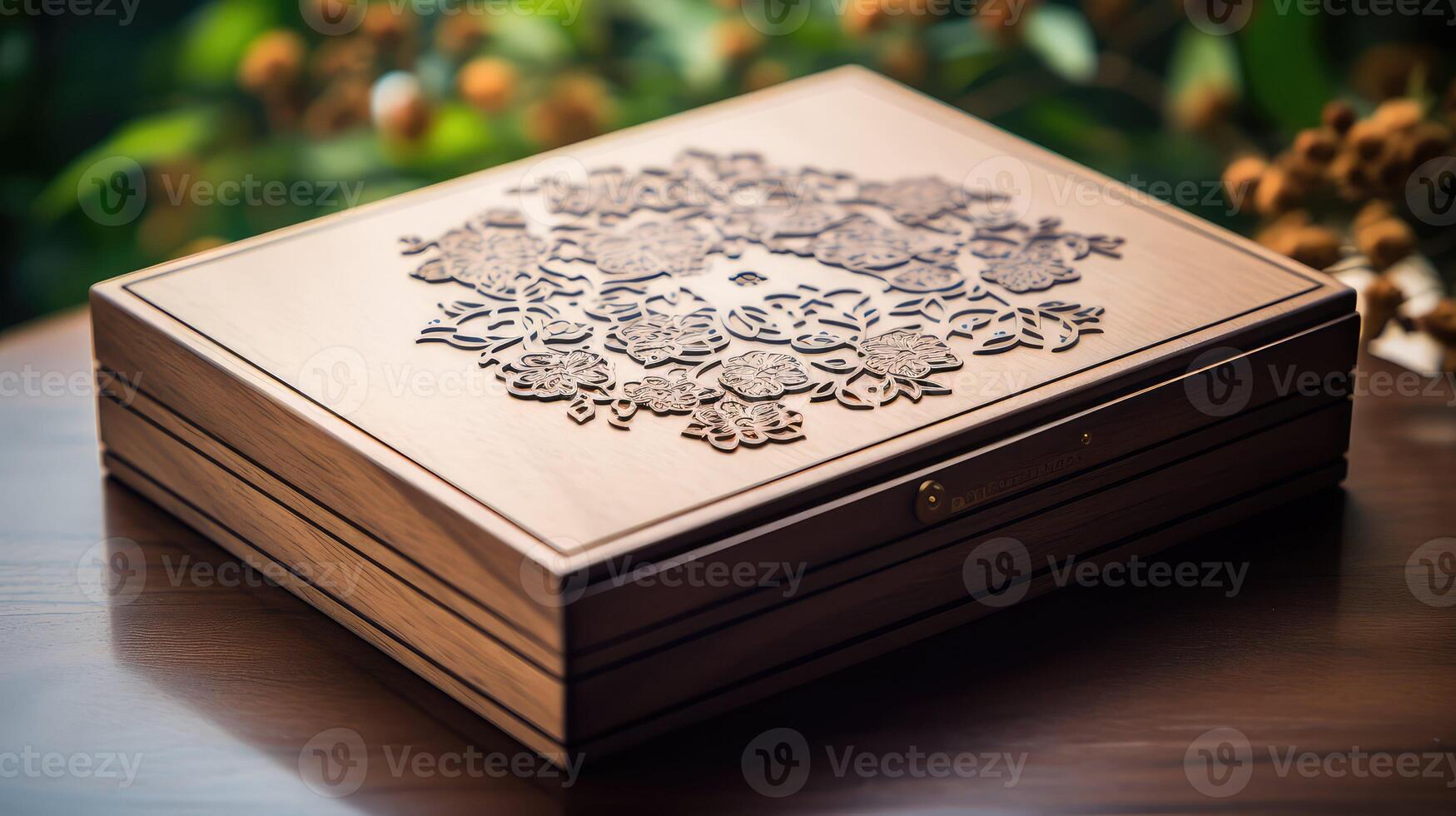 box wood invitation photo