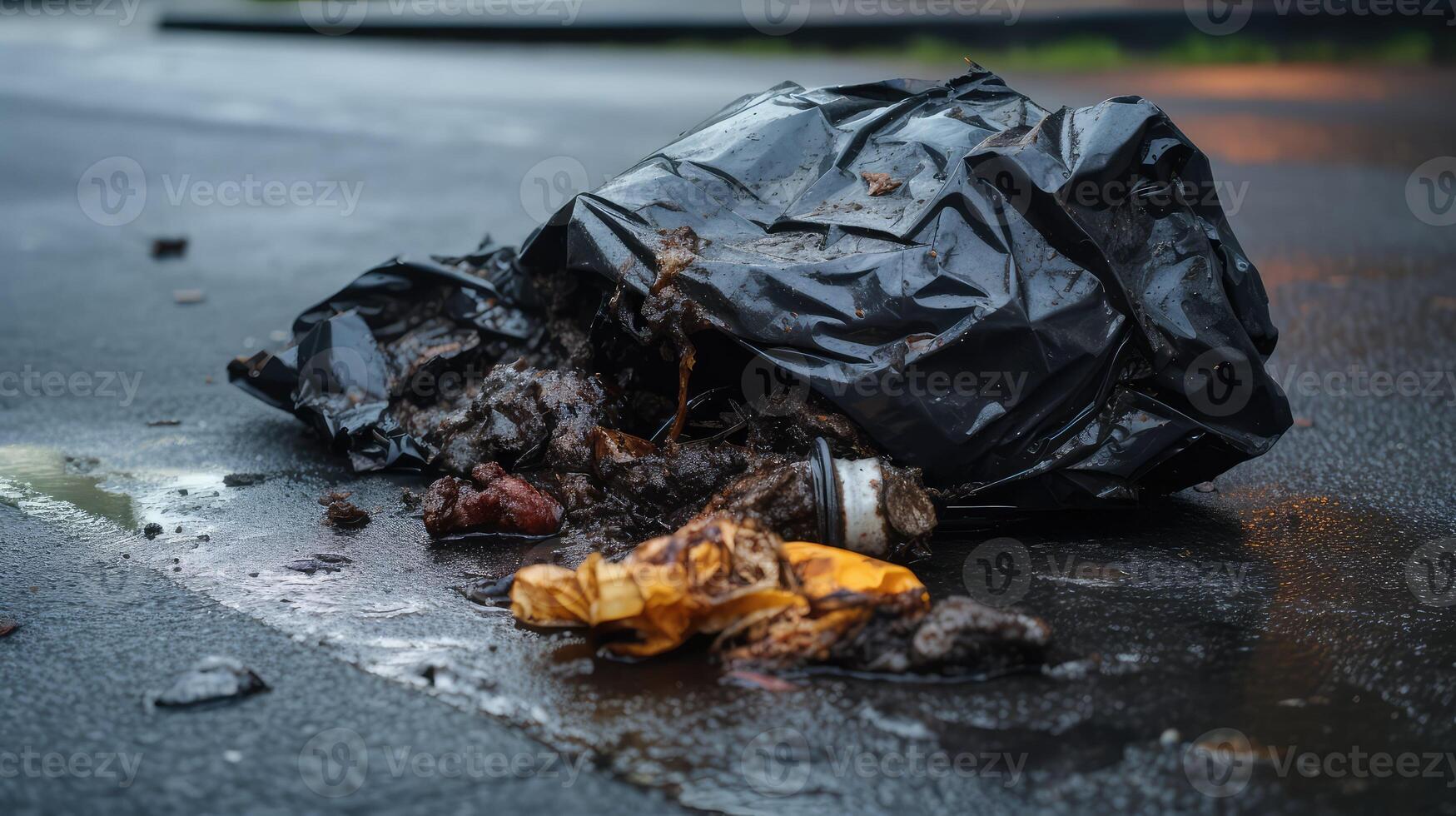 waste trash bags photo
