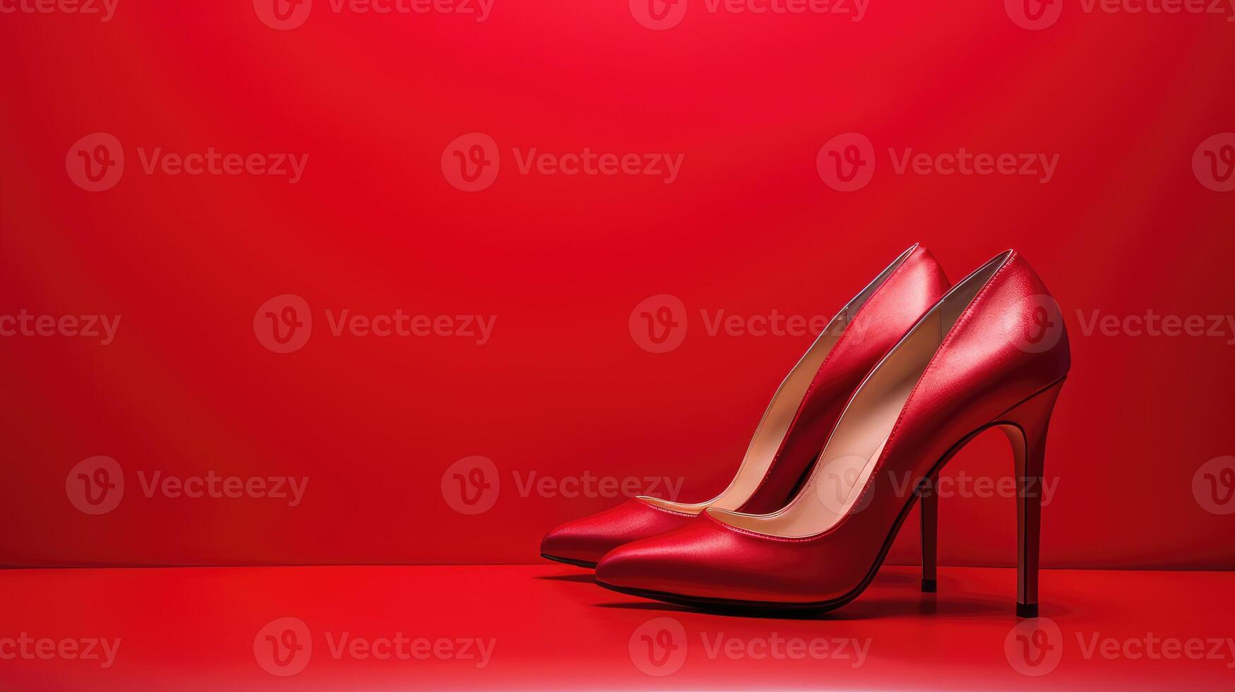 glossy bright red background photo