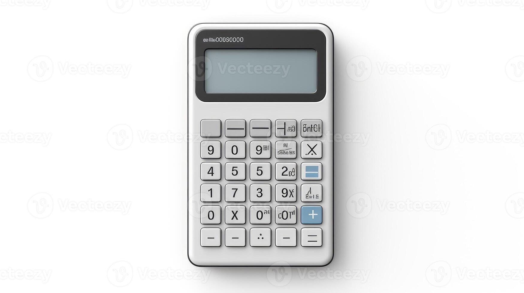 pocket calculator isolated on white photo