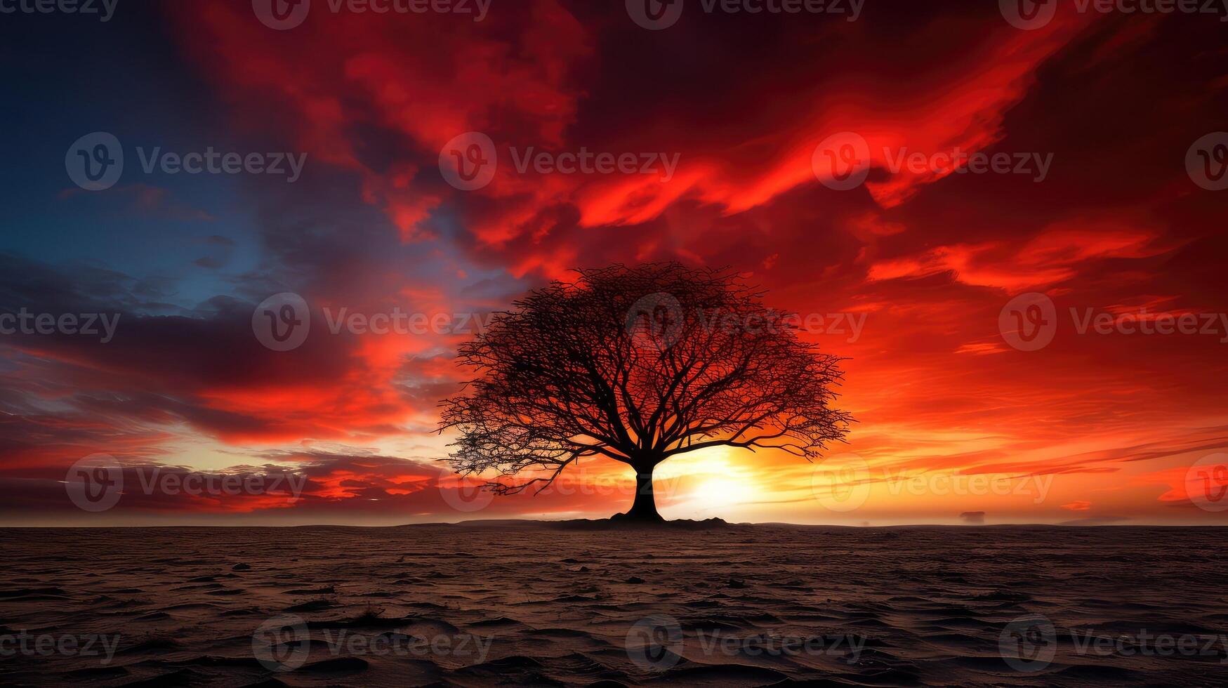 beauty red black sky photo