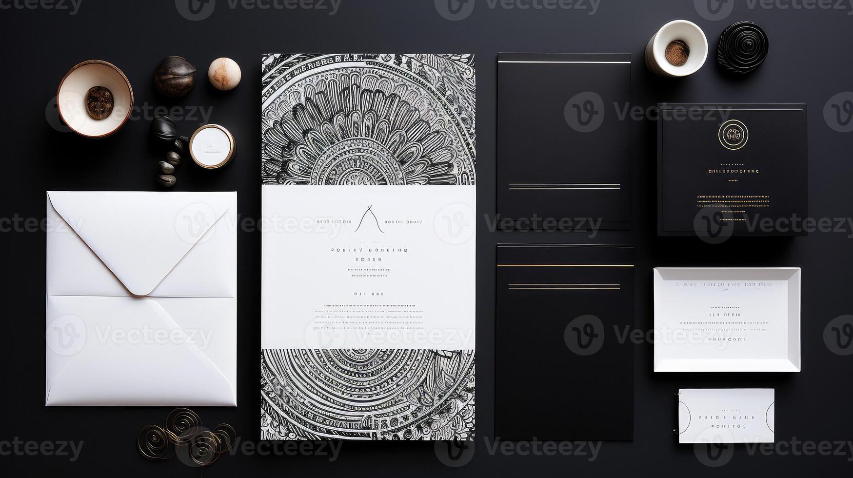 save black white invitation photo