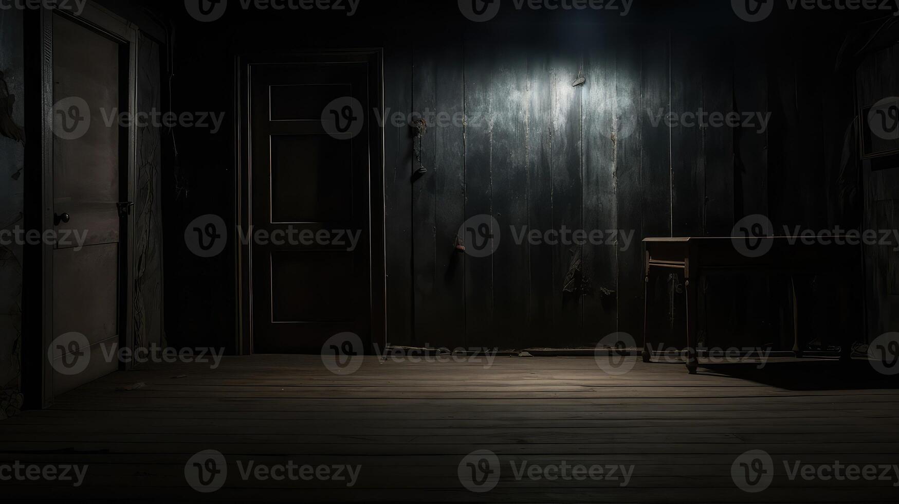 shadow dark room open door photo