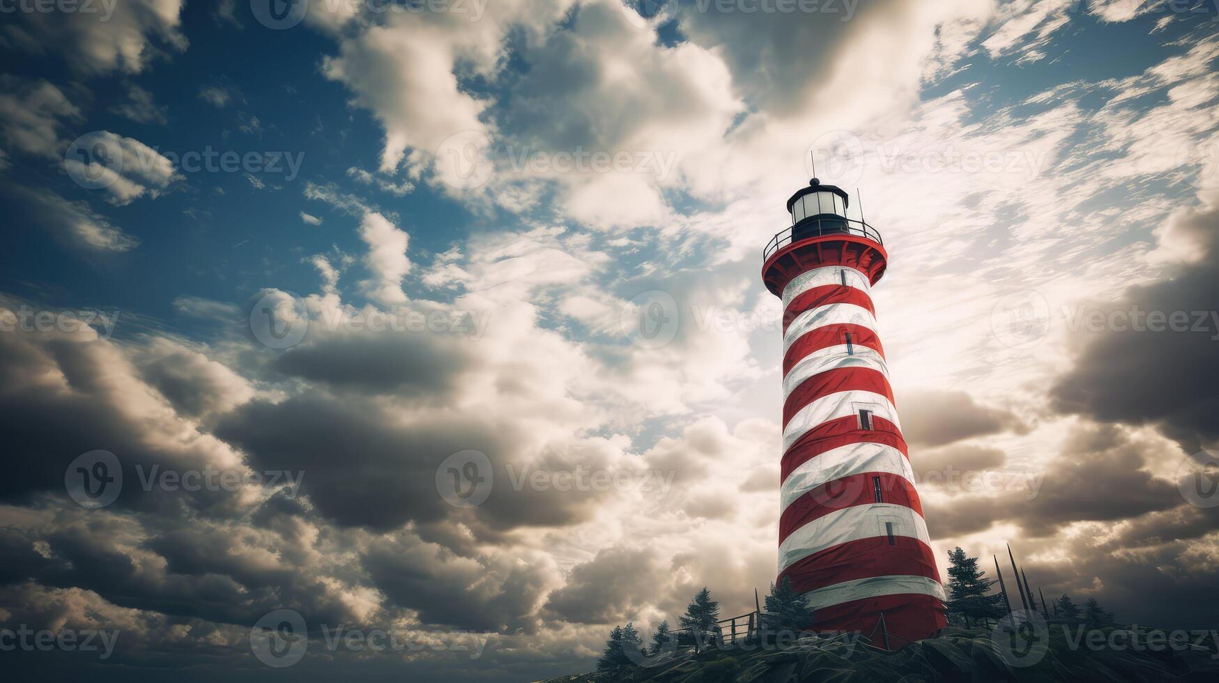 bold red white blue lines photo