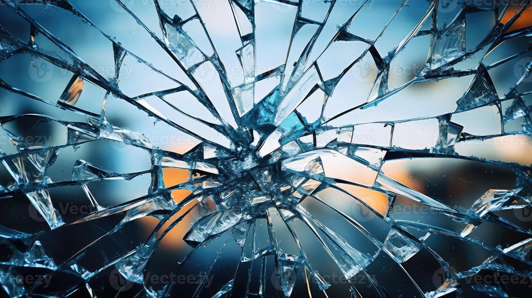 abstract broken window glass photo