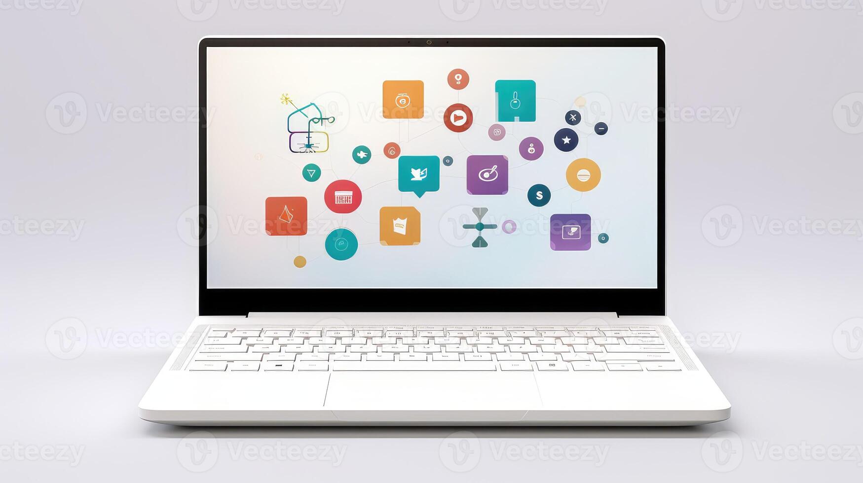 elegant tech white background photo