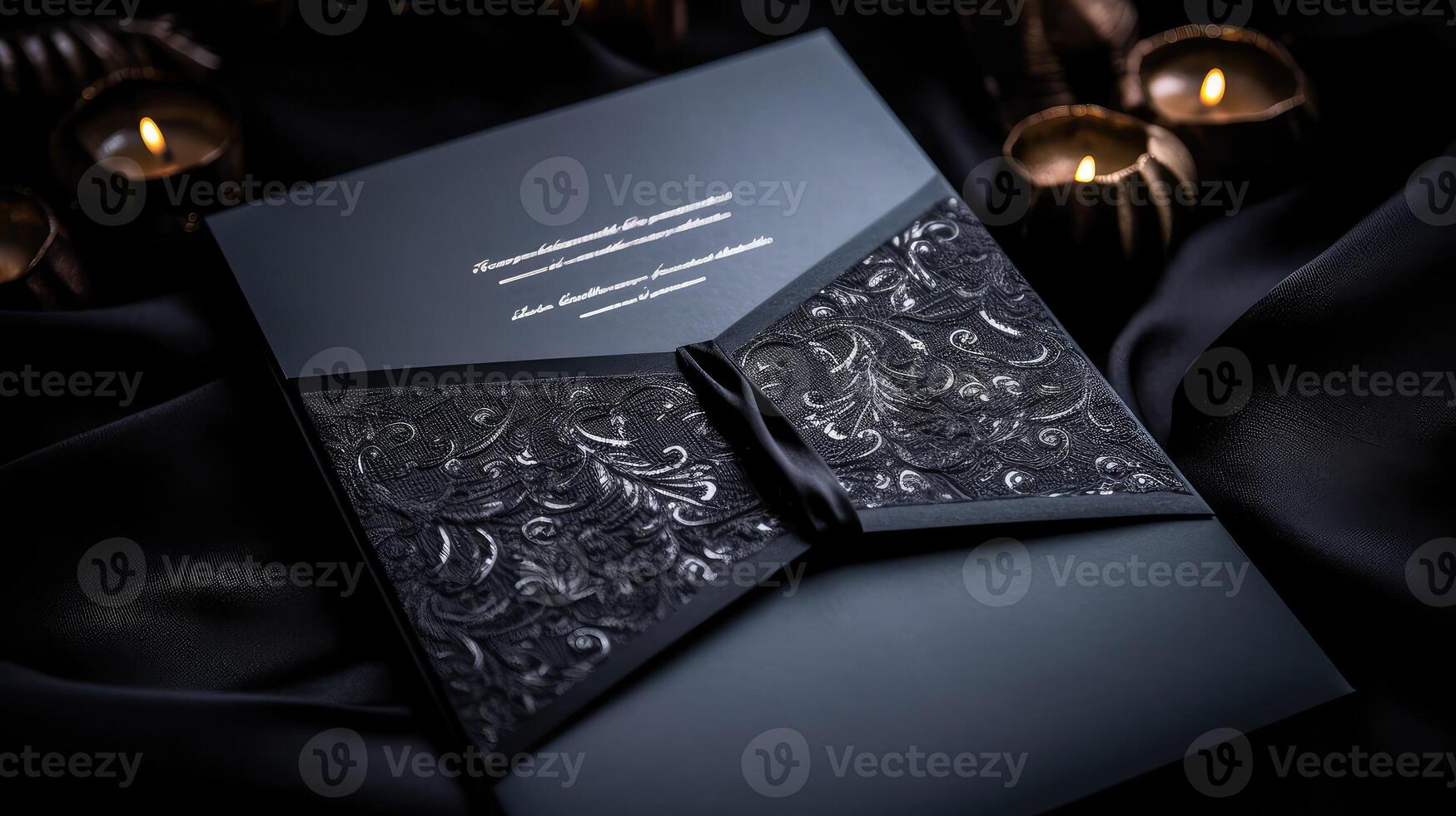 invitation black and silver invites photo