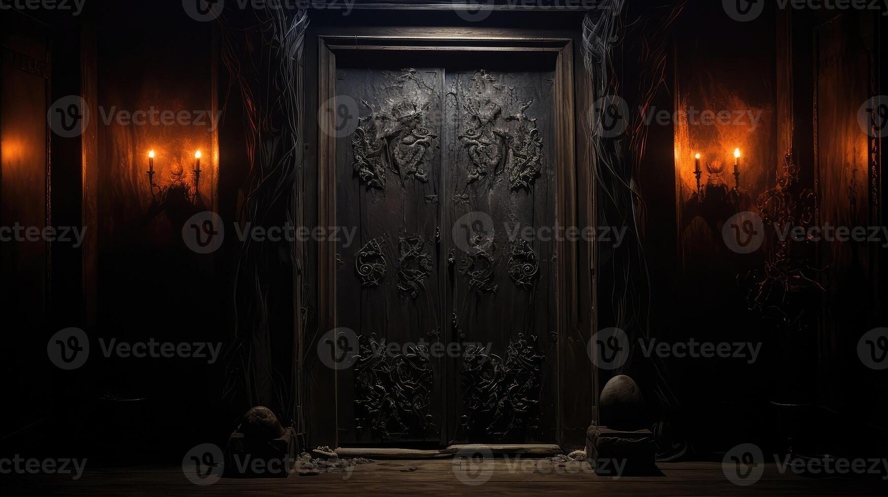 ominous scary door photo