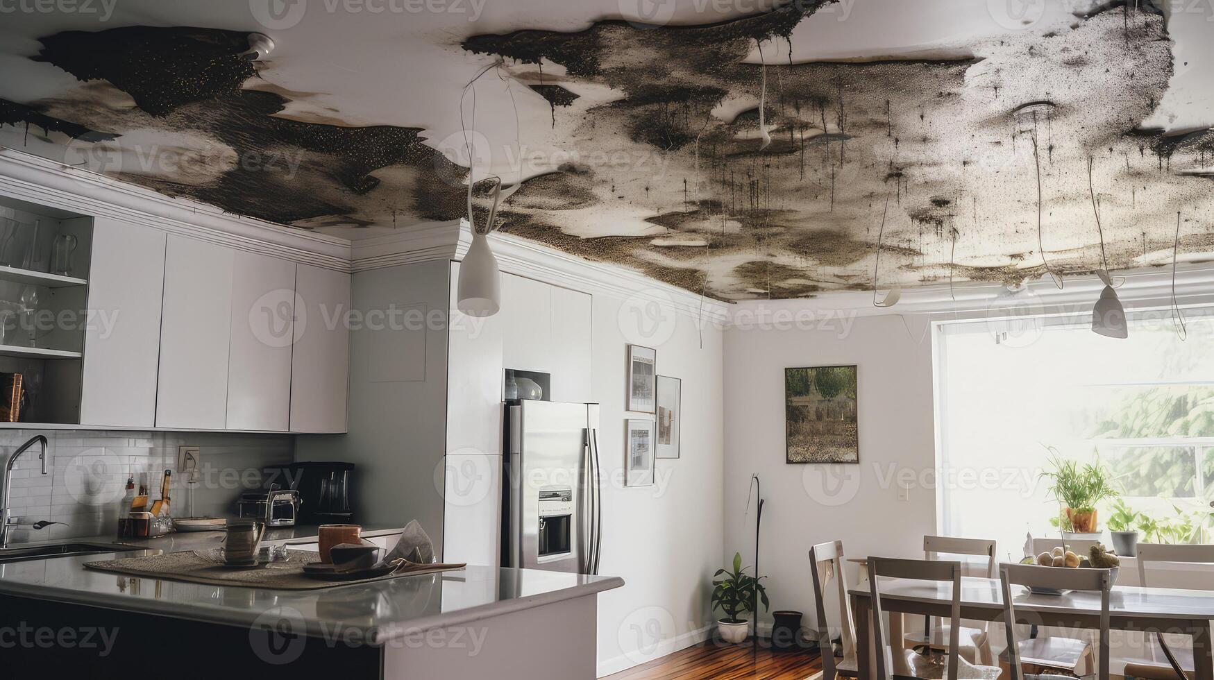 drywall water damage in home photo